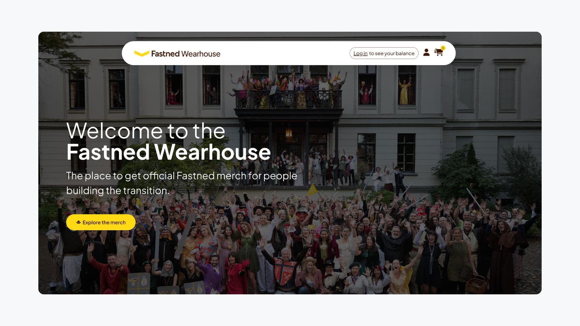 Merch store voor Fastned, gebouwd door Blitz Media